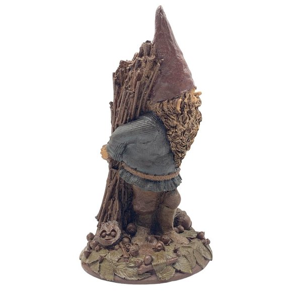 Tom Clark Gnome ERNEST Figurine #26 Earnest Worker Wood Sticks For Fire COA 1984 - Picture 3 of 6